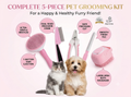 All-in-One Professional Pet Grooming & Bathing Set (Pink)